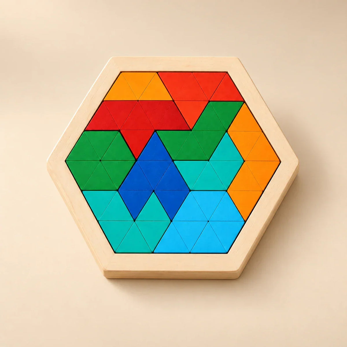 TibaToes™ Wooden Tangram Puzzle Board