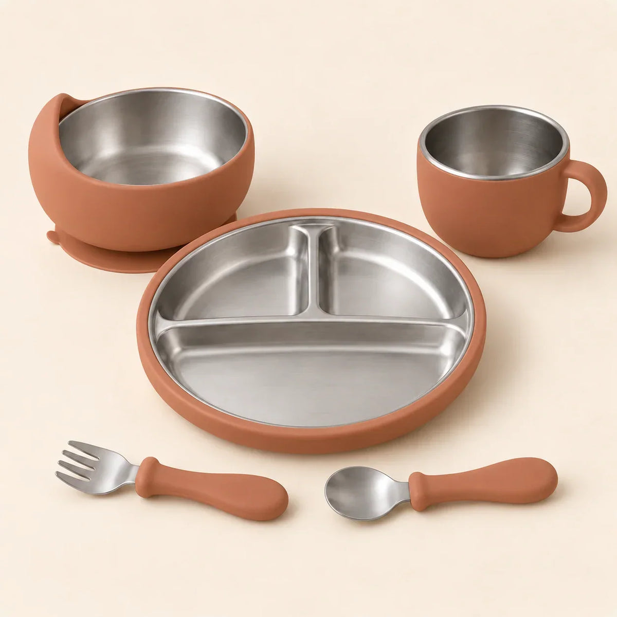 TibaToes™ LittleDine Stainless Steel Baby Feeding Set