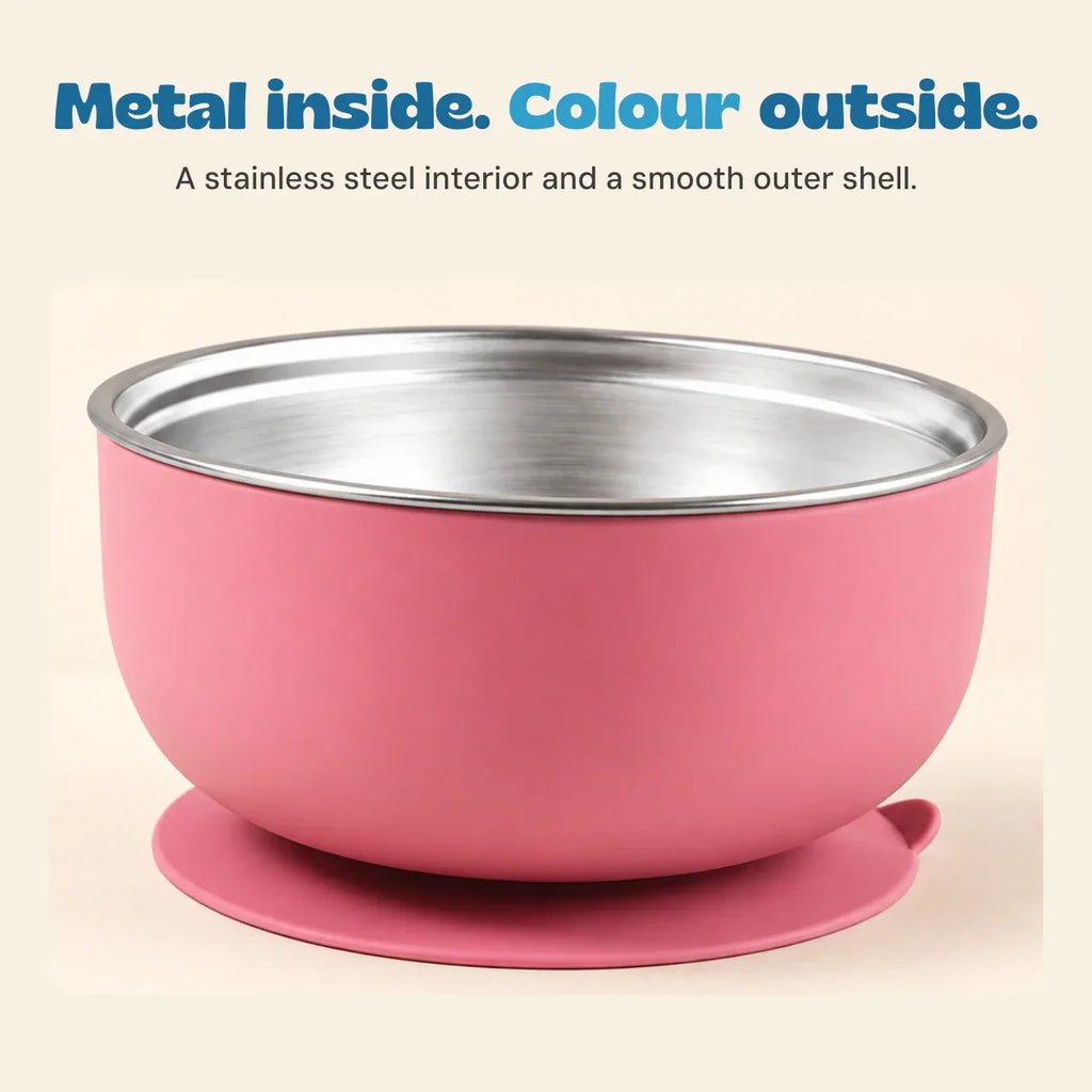 TibaToes™ BearGrip Stainless Steel Suction Bowl