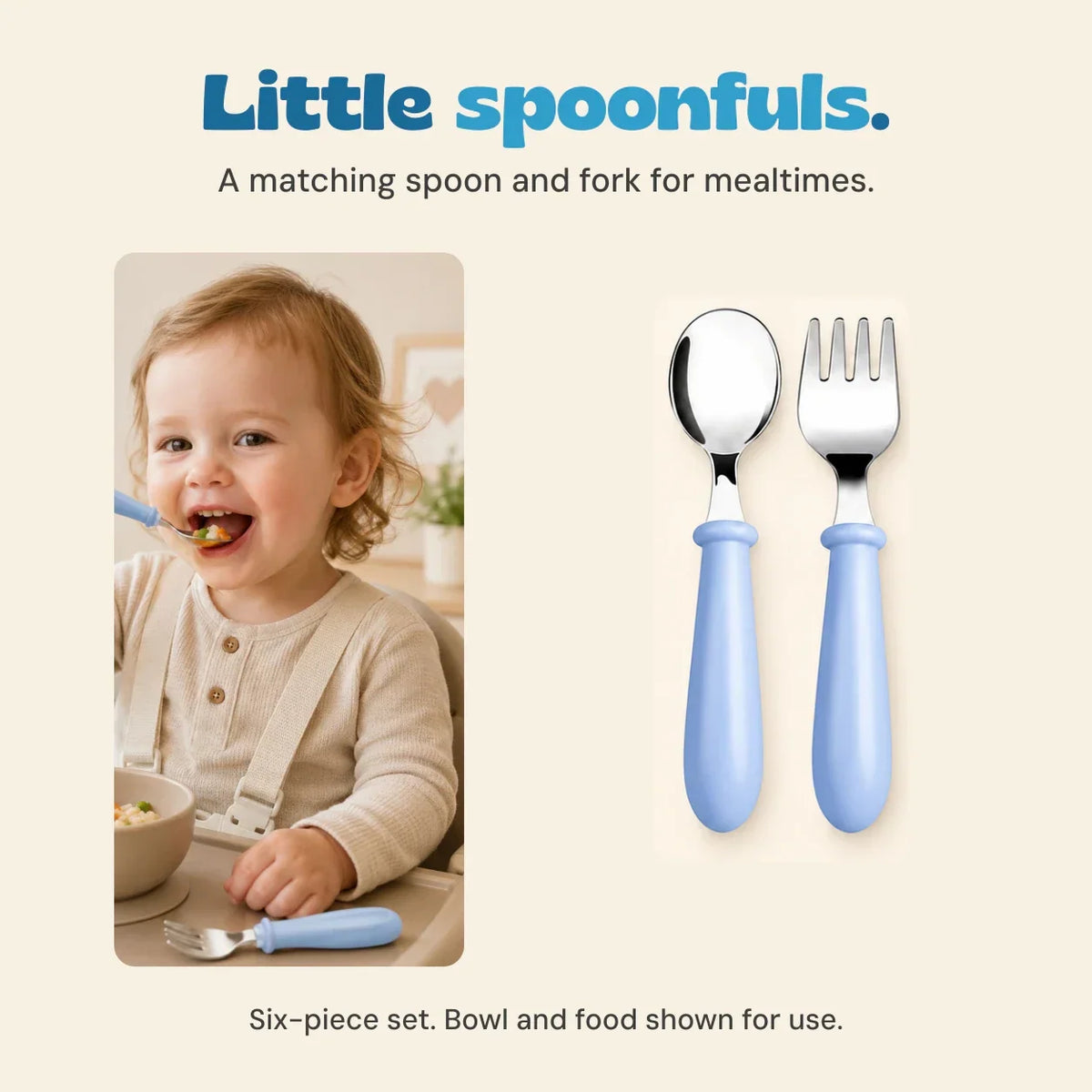 TibaToes™ LittleBite Toddler Fork & Spoon Set