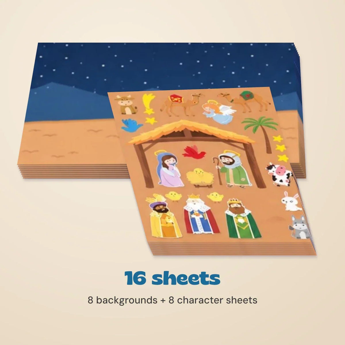 TibaToes™ Christmas Nativity Sticker Story Set