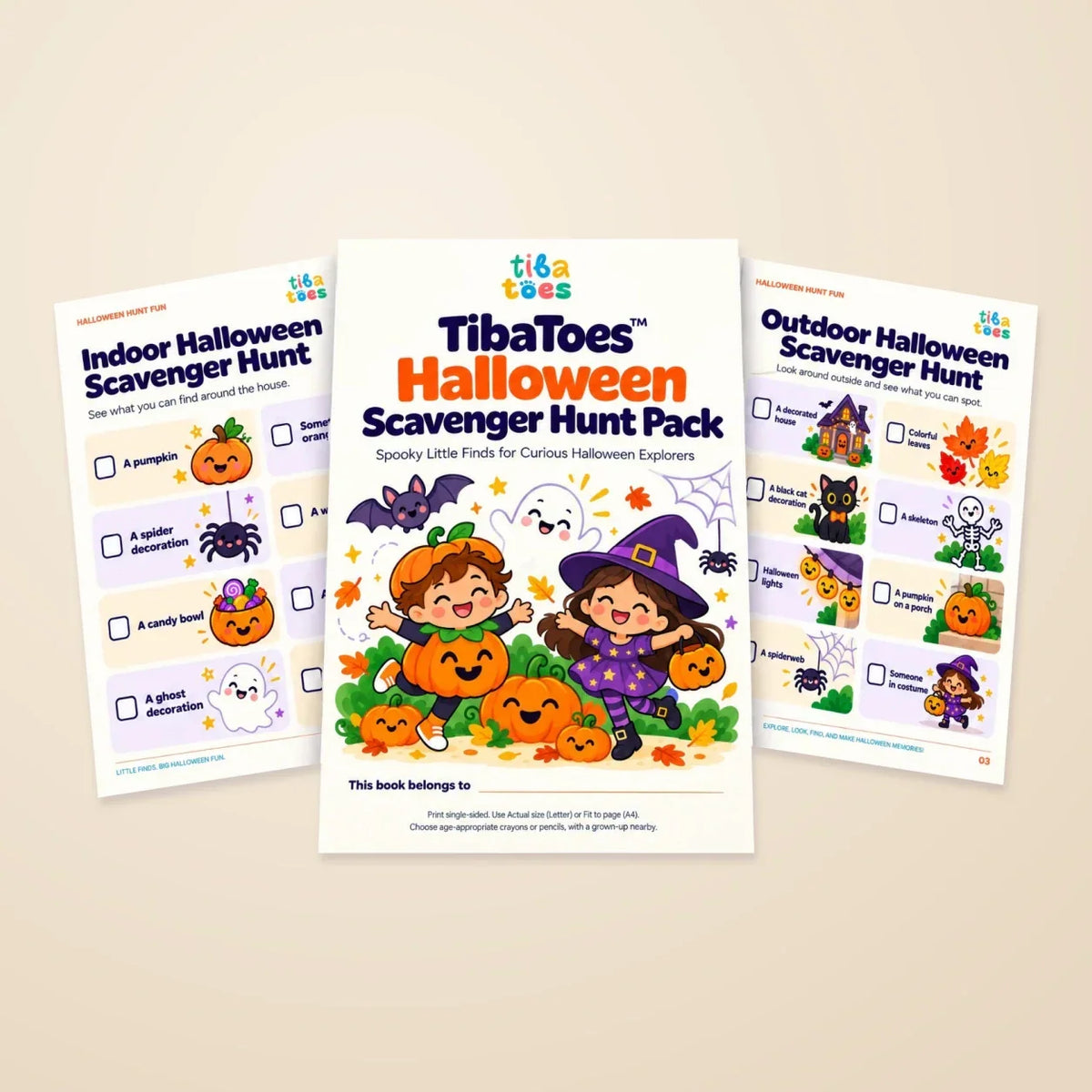 TibaToes™ Halloween Scavenger Hunt Pack