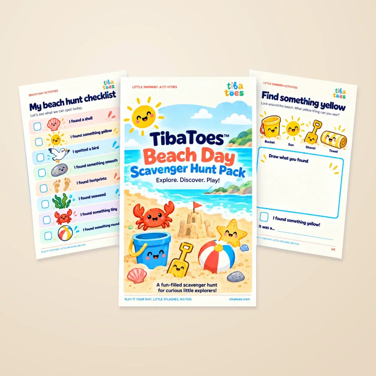 TibaToes™ Beach Day Scavenger Hunt Pack