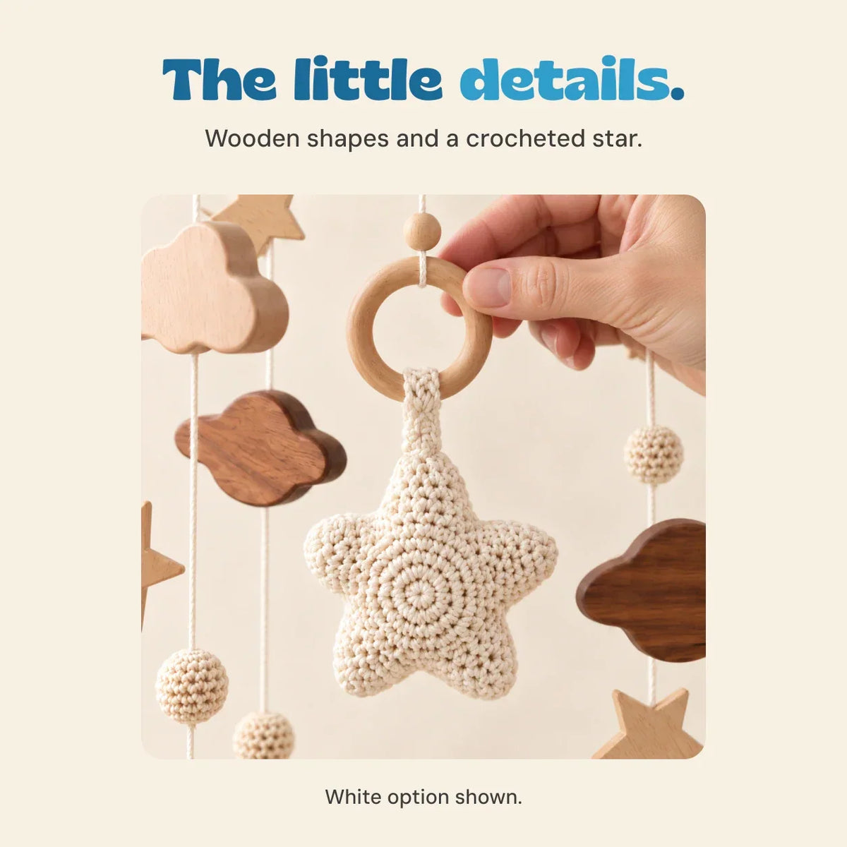 TibaToes™ Wooden Baby Mobile