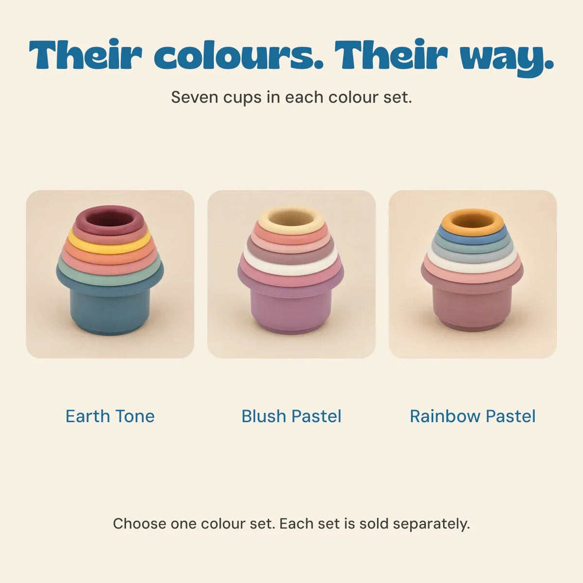 TibaToes™ SoftStack Silicone Stacking Cups