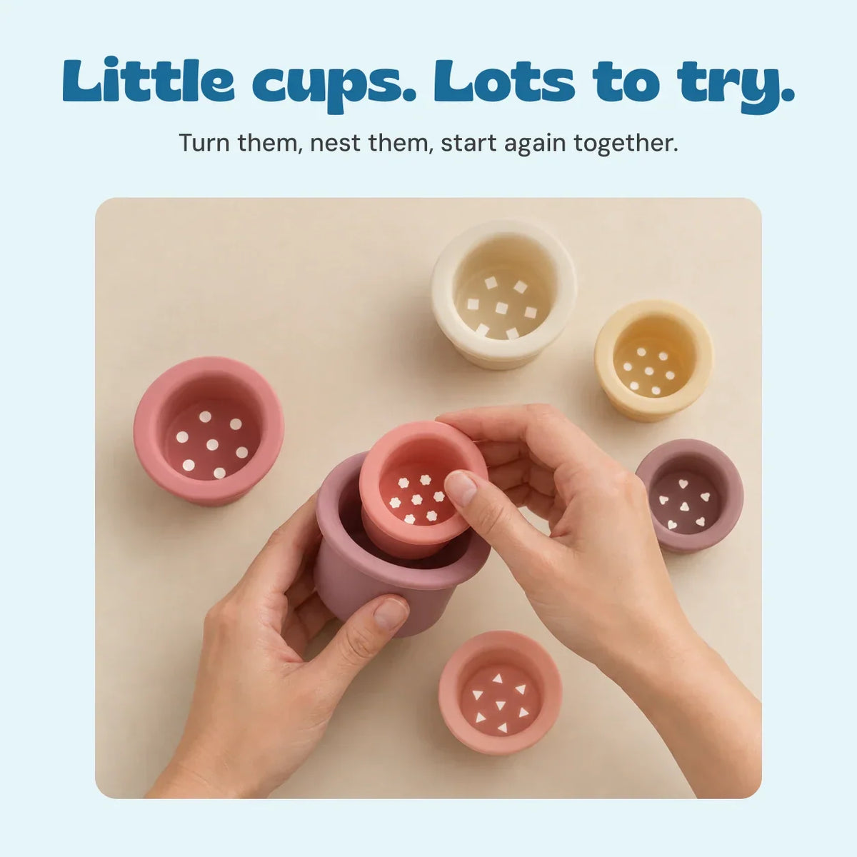 TibaToes™ SoftStack Silicone Stacking Cups