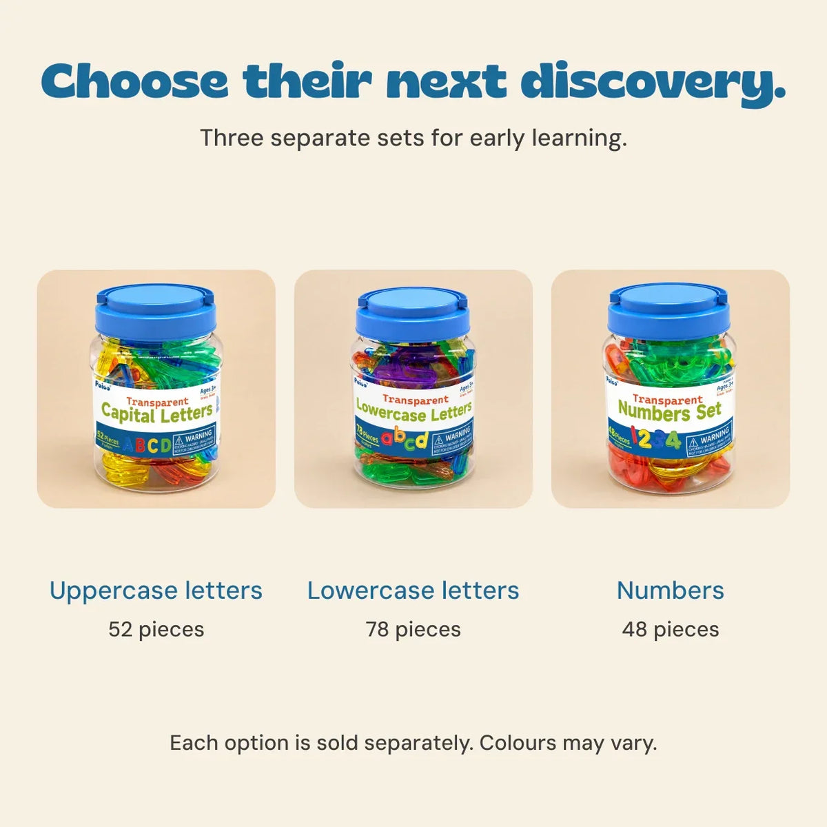 TibaToes™ Transparent Letters & Numbers Learning Set